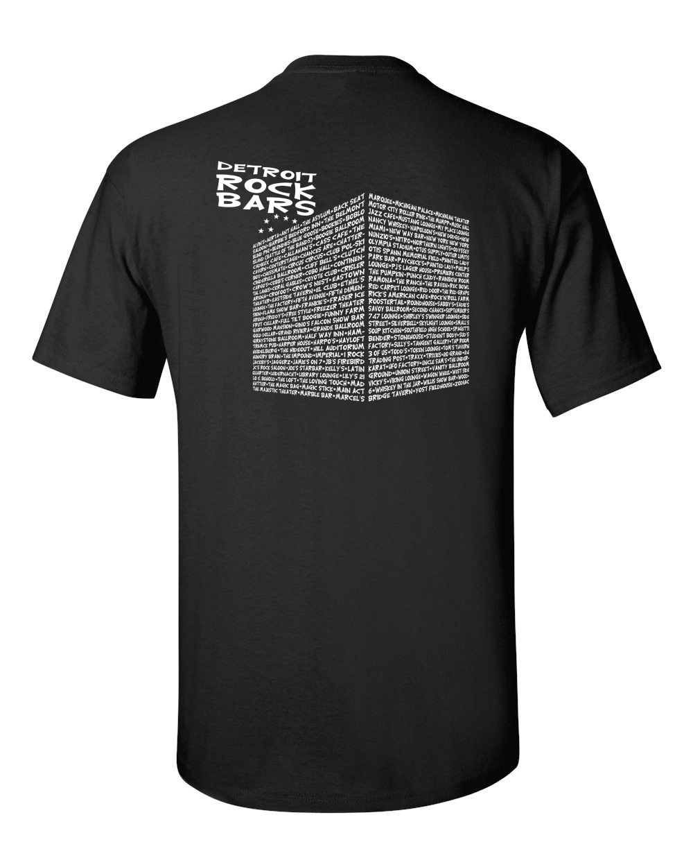 detroit's famous rock bars t shirt